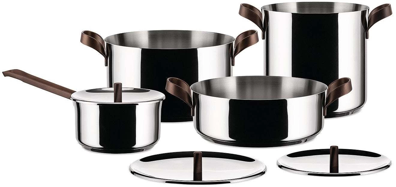 Alessi Pannenset Edo - PU100S7 - 4 Delige Set - Door Patricia Urquiola - Afbeelding 3