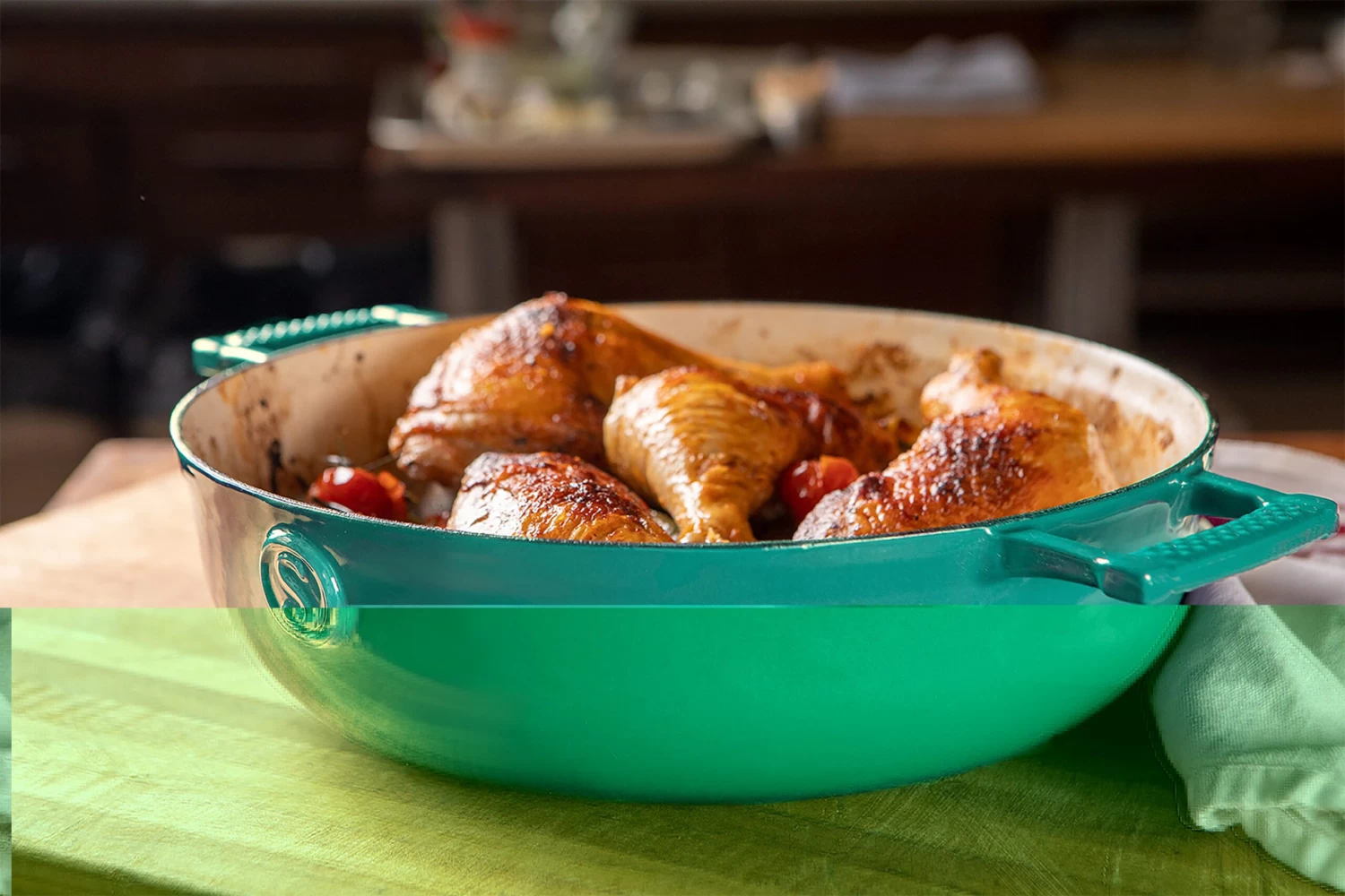 Saveur Selects Hapjespan Voyage - Saveur Blue - ø 30 Cm / 4.2 Liter - Geëmailleerde Anti-aanbaklaag - Afbeelding 2