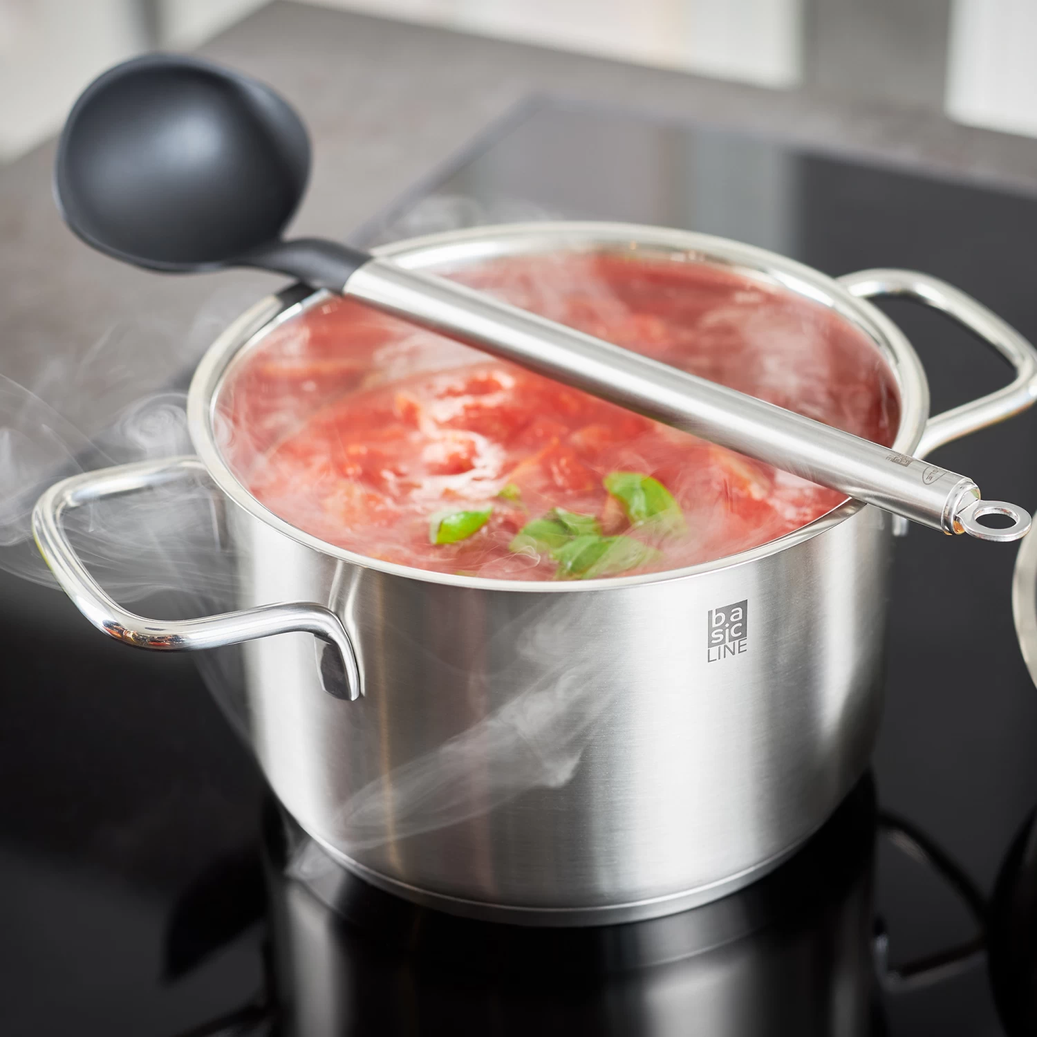 Rosle Basic Line Sauslepel - RVS / Siliconen - 28 Cm - Afbeelding 2