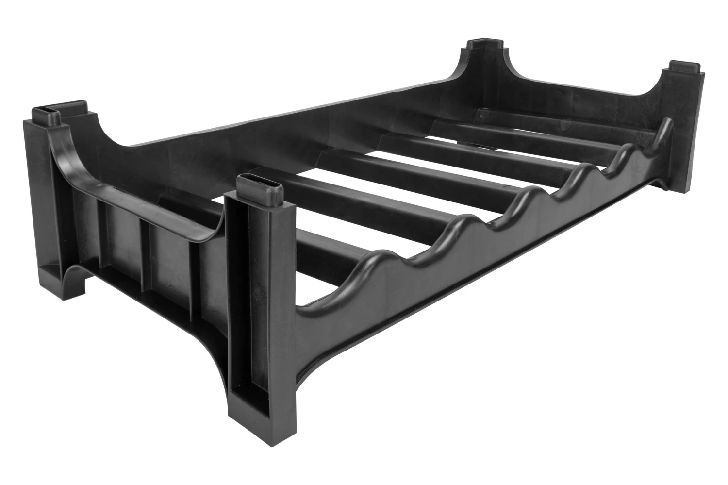 Wijnrek Stapelbaar - Kunststof - Zwart - 6 Flessen - Afbeelding 2