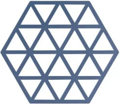 Zone Denmark Pannenonderzetter Triangles - Denim - 16 X 14 Cm