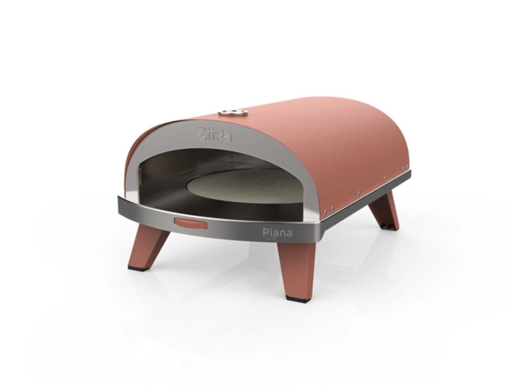 ZiiPa Pizza Oven Piana - Gasmodel - Met Thermometer - Terracotta - Voor ø 30 Cm Pizza's - Roterende Pizzasteen - Afbeelding 2