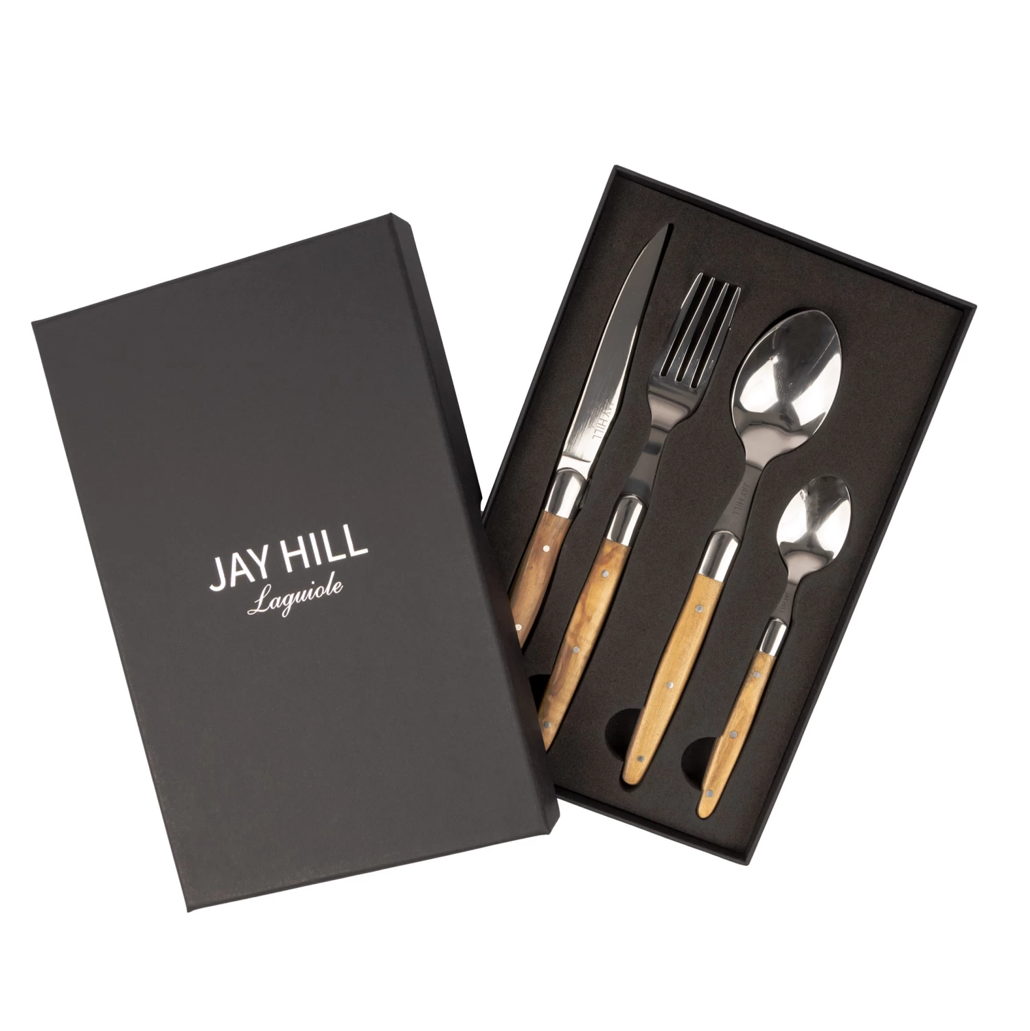 Jay Hill Bestekset Laguiole - Olijfhout - 4-delig - Afbeelding 5