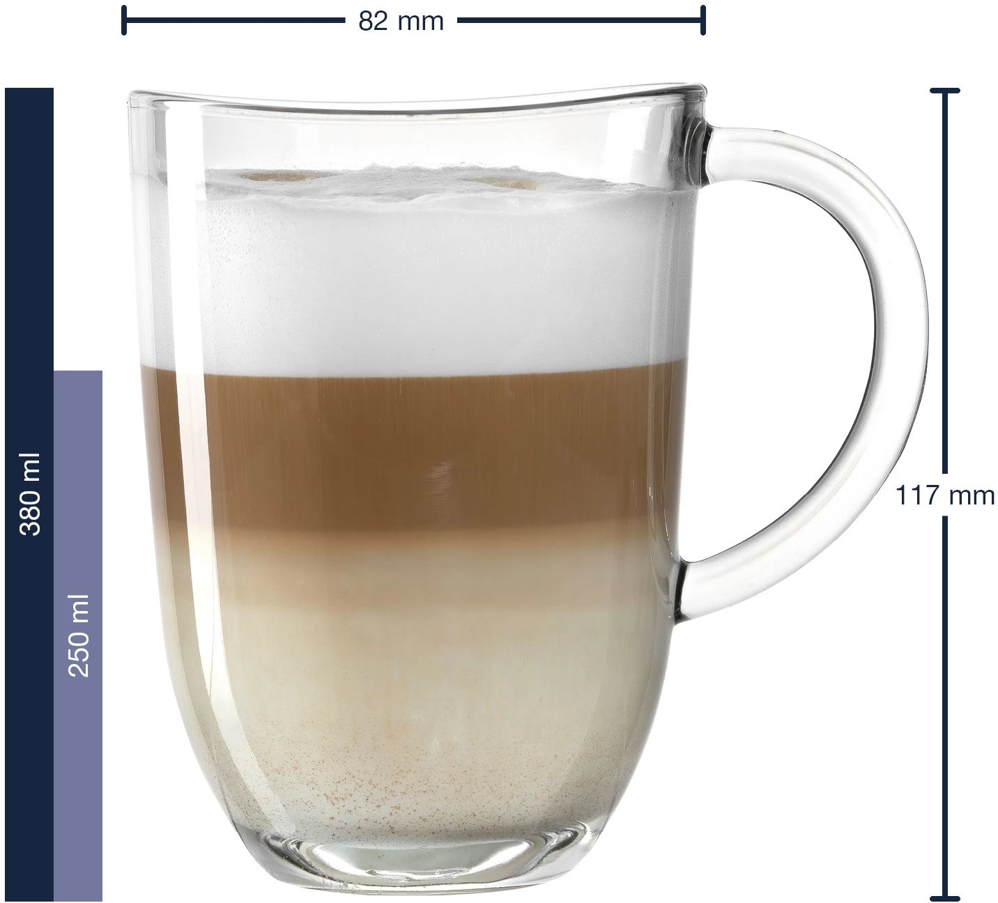 Leonardo Latte Macchiato Glazen Napoli 380 Ml - 6 Stuks - Afbeelding 4