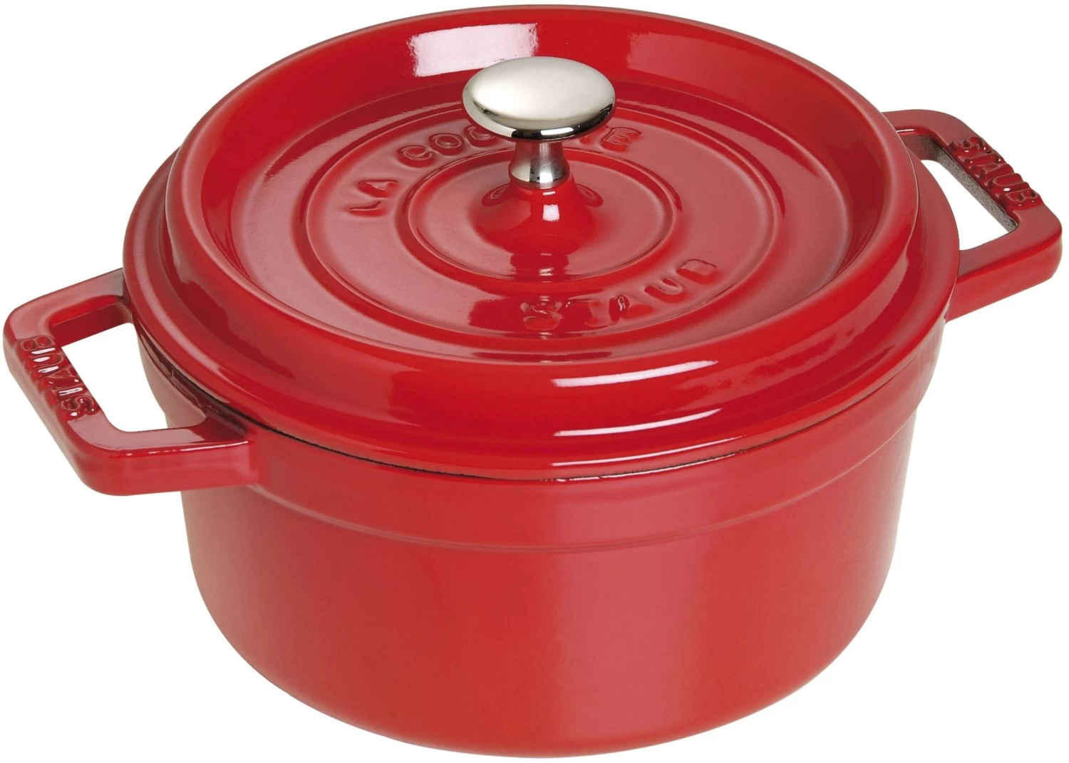 Staub Braadpan / Cocotte - Kersenrood - ø 22 Cm / 2.6 Liter