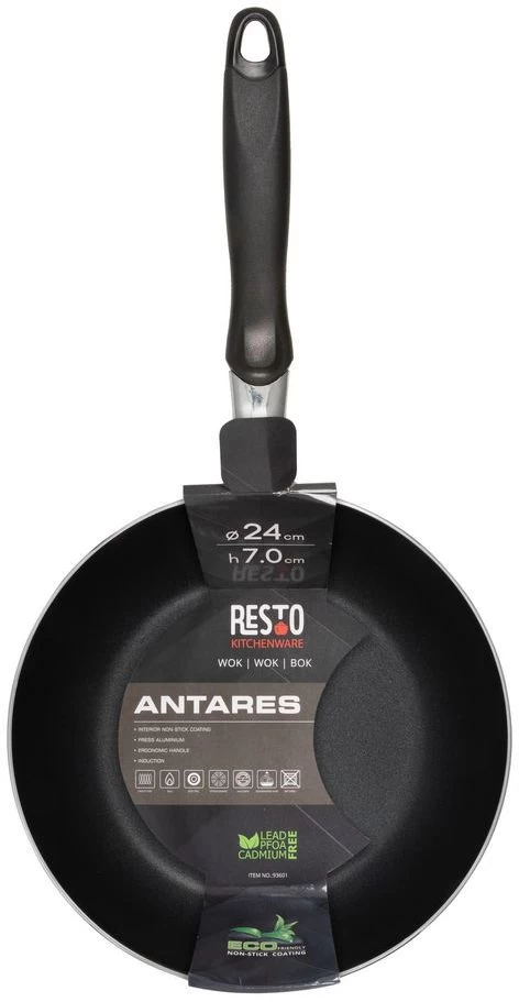 Resto Kitchenware Wokpan Antares - ø 24 Cm - Standaard Anti-aanbaklaag - Afbeelding 6