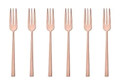 Sambonet Gebaksvorkjes Rock Koper 6 Stuks