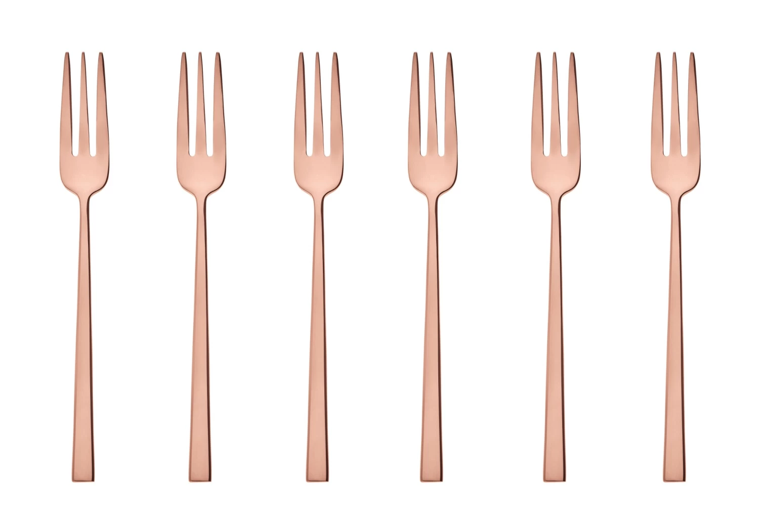 Sambonet Gebaksvorkjes Rock Koper 6 Stuks