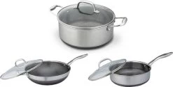 Westinghouse Pannenset Black Signature (Kookpan + Hapjespan ΓΈ 24 Cm + Wokpan ΓΈ 32 Cm) - Inductie En Alle Andere Warmtebronnen
