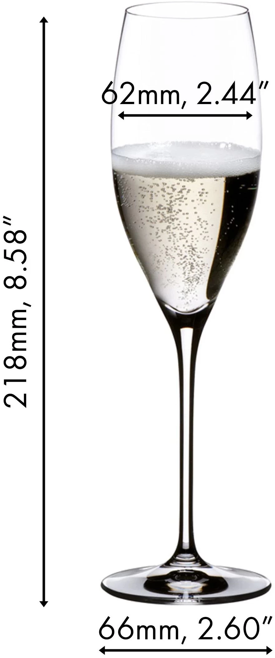 Riedel Champagne Glazen Vinum - Cuvee Prestige - 2 Stuks - Afbeelding 3