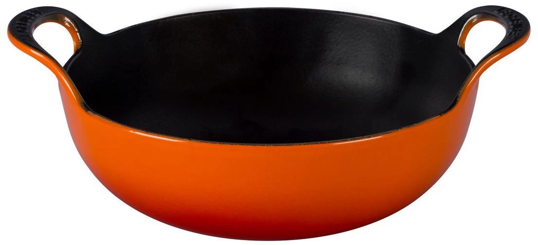 Le Creuset Wokpan / Balti Dish - Oranjerood - ø 24 Cm / 2.7 Liter - Geëmailleerde Anti-aanbaklaag