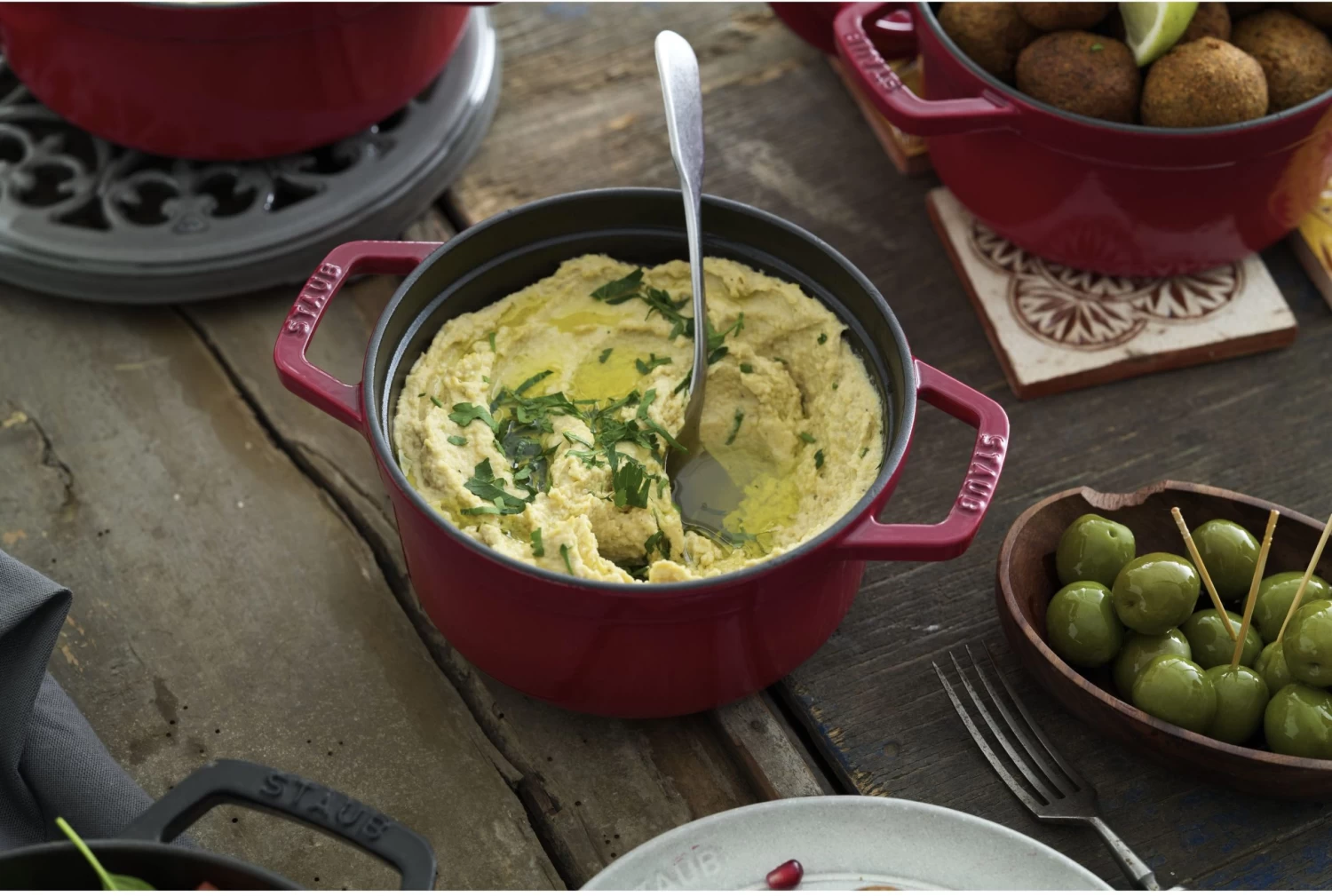 Staub Braadpan / Cocotte - Kersenrood - ø 22 Cm / 2.6 Liter - Afbeelding 2