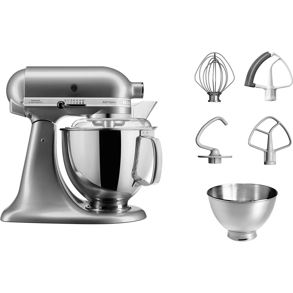 KitchenAid Keukenmachine Artisan - Kantelbare Kop - Contour Zilver - 4.8 Liter - 5KSM175PSECU - Afbeelding 2