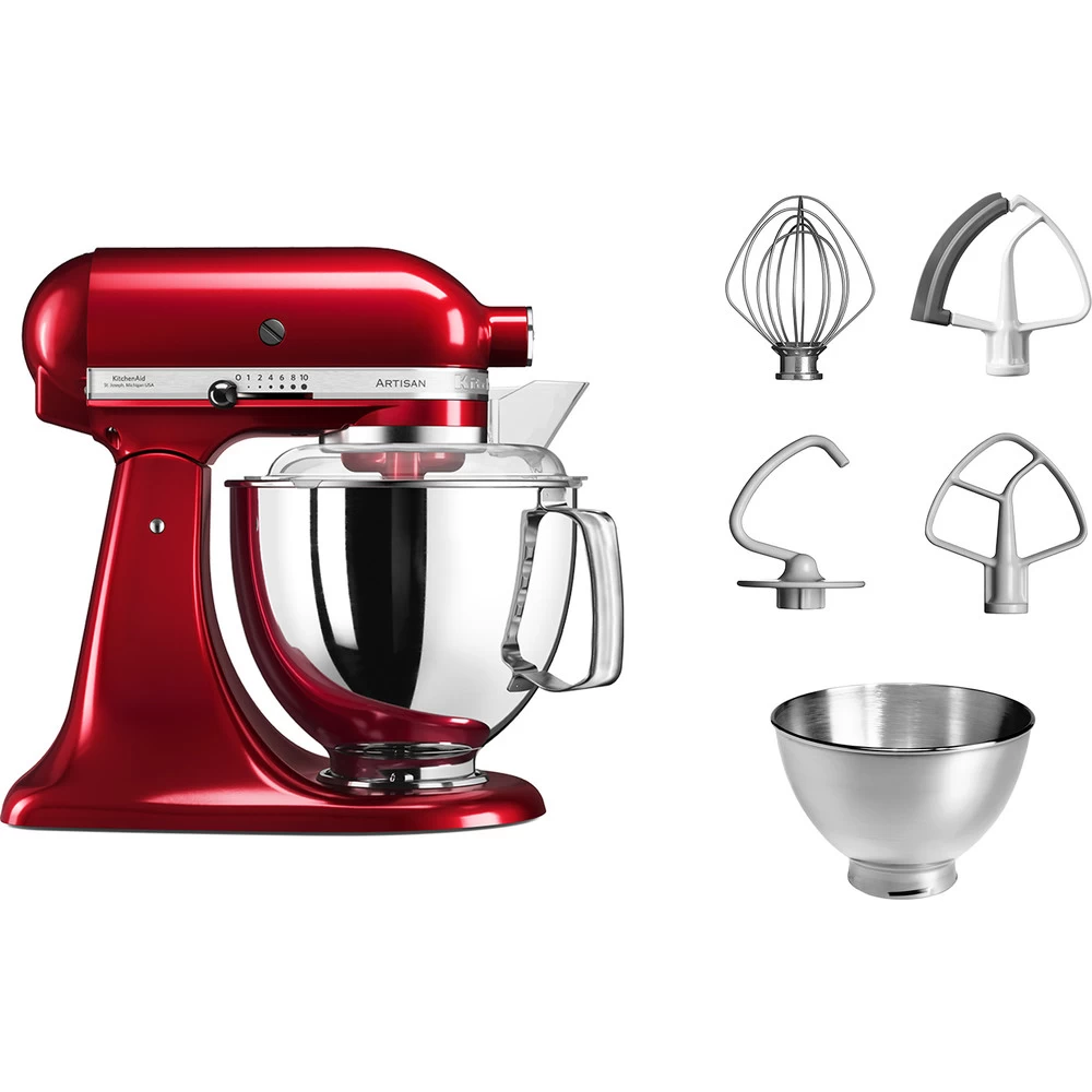 KitchenAid Keukenmachine Artisan - Kantelbare Kop - Appelrood - 4.8 Liter - 5KSM175PSEAC - Afbeelding 2