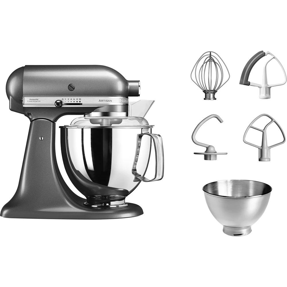 KitchenAid Keukenmachine Artisan - Kantelbare Kop - Tingrijs - 4.8 Liter - 5KSM175PSEMS - Afbeelding 2