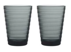 Iittala Glas Aino Aalto - Donkergrijs - 330 Ml - 2 Stuks