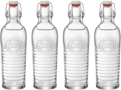 Bormioli Rocco Beugelflessen / Weckflessen Officina 1825 - Transparant - 1.2 Liter - 4 Stuks