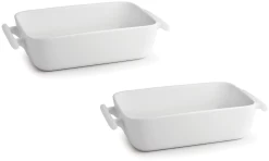 BonBistro Ovenschaal Yong Squito - 33 X 24 X 6 Cm / 3.5 Liter - Wit - 2 Stuks