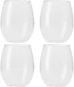 HappyGlass Waterglazen - Onbreekbaar Superglas - Tik Tucker - 400 Ml - 4 Stuks