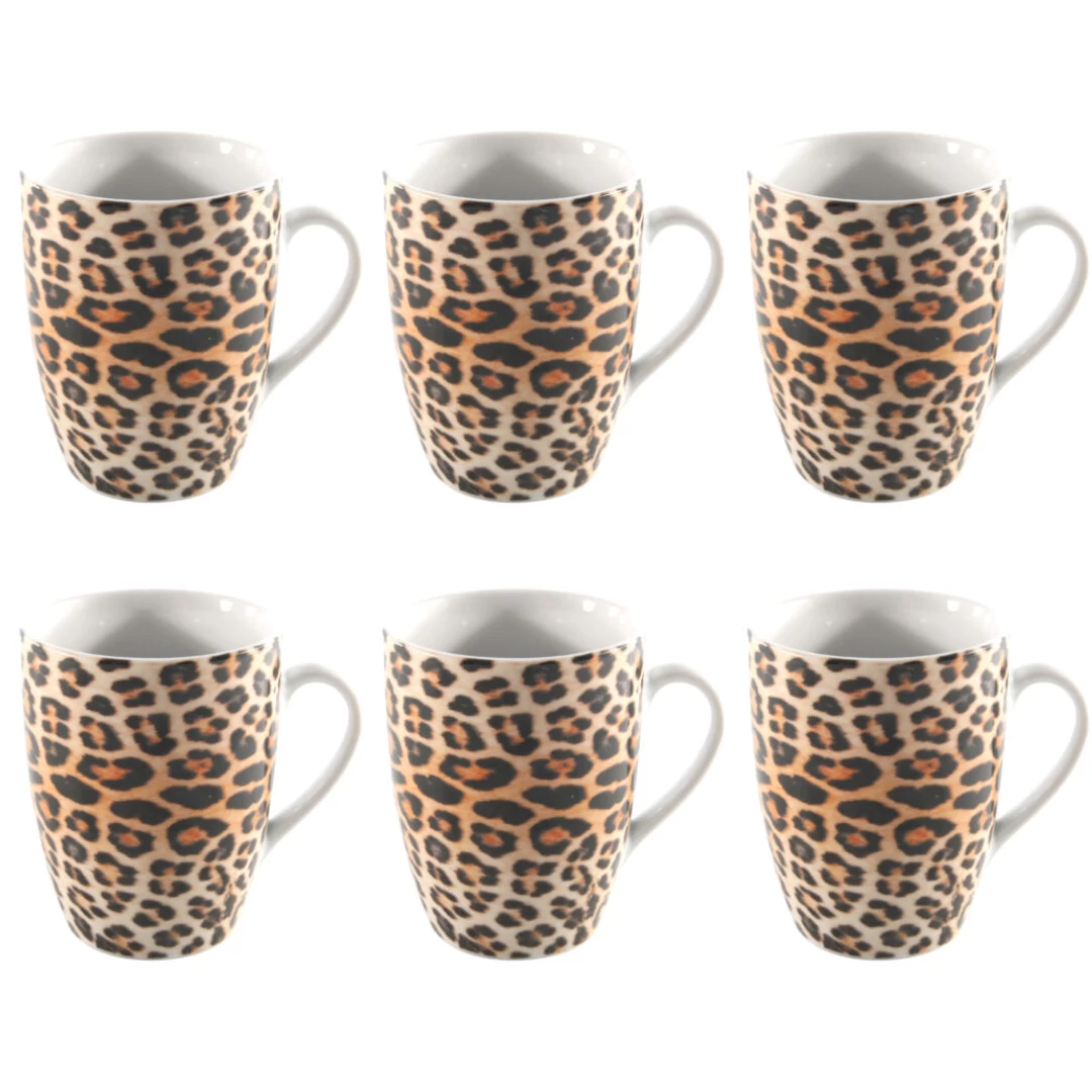 Studio Tavola Mokken Leopard 340 Ml - 6 Stuks