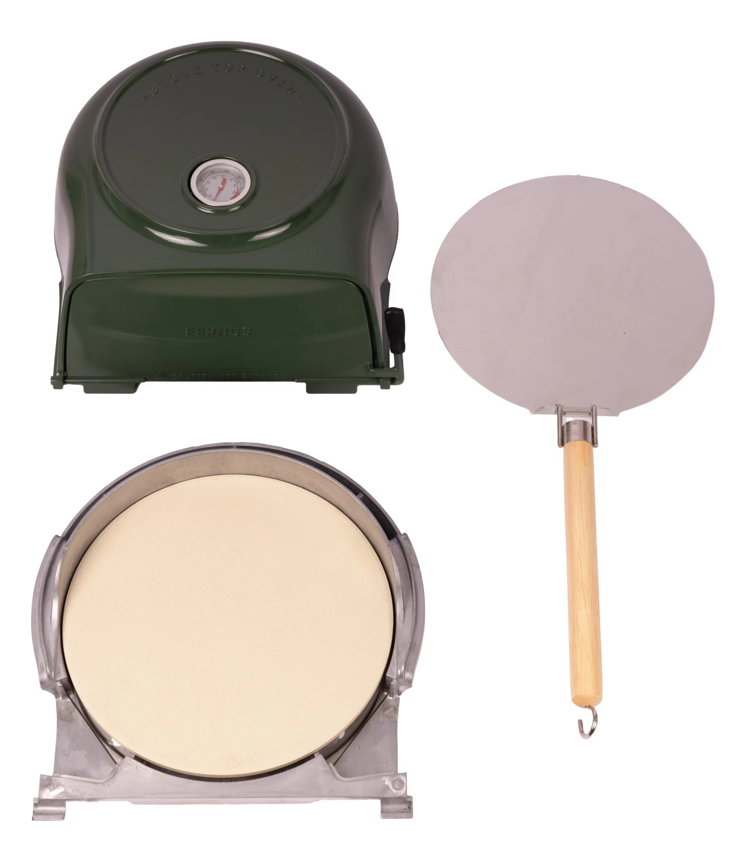 Fernus & Friends Pizza Oven - Voor Fornuis - Duck Green - Voor ø 26 Cm Pizza's - Afbeelding 8