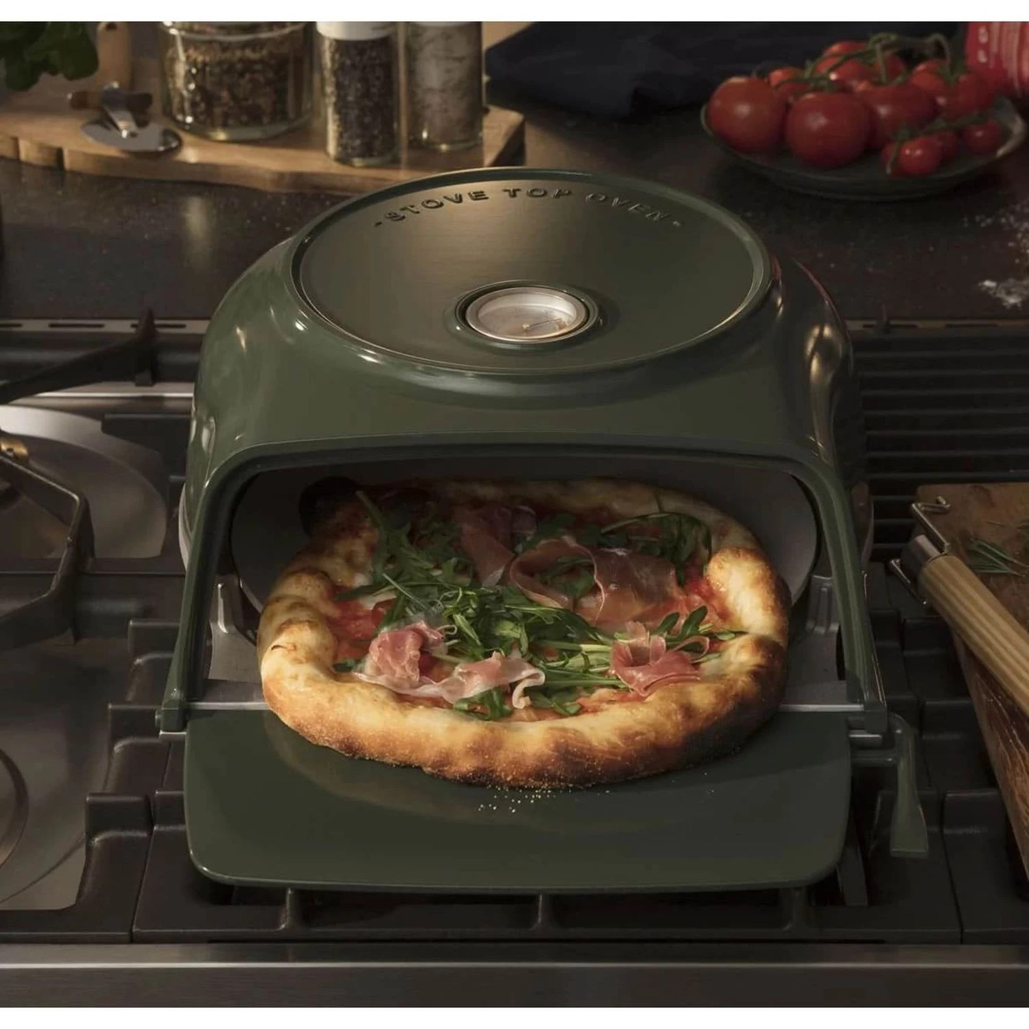 Fernus & Friends Pizza Oven - Voor Fornuis - Duck Green - Voor ø 26 Cm Pizza's - Afbeelding 5