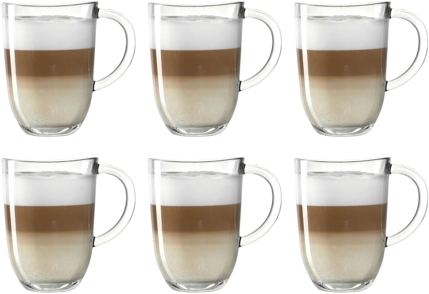 Leonardo Latte Macchiato Glazen Napoli 380 Ml - 6 Stuks