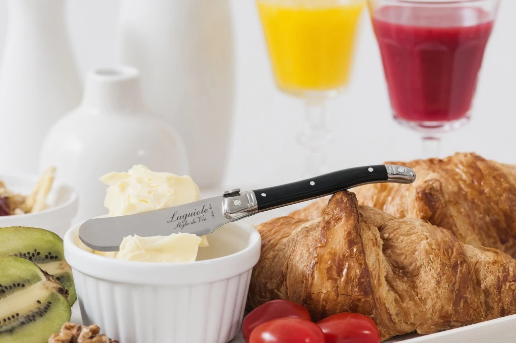 Laguiole Style De Vie Botermessen Zwart - 4 Stuks - Afbeelding 2