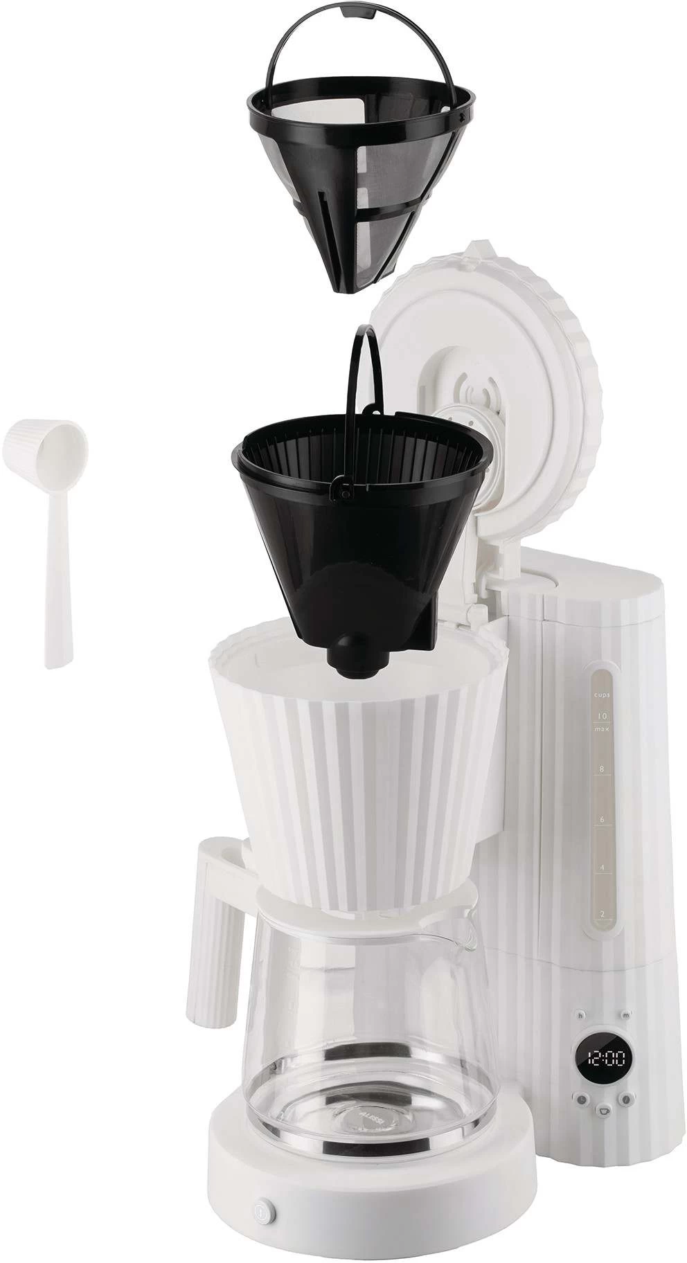 Alessi Filter-koffiezetapparaat Plissé - 1.5 Liter - Wit - Michele De Lucchi - MDL14 W - Afbeelding 5