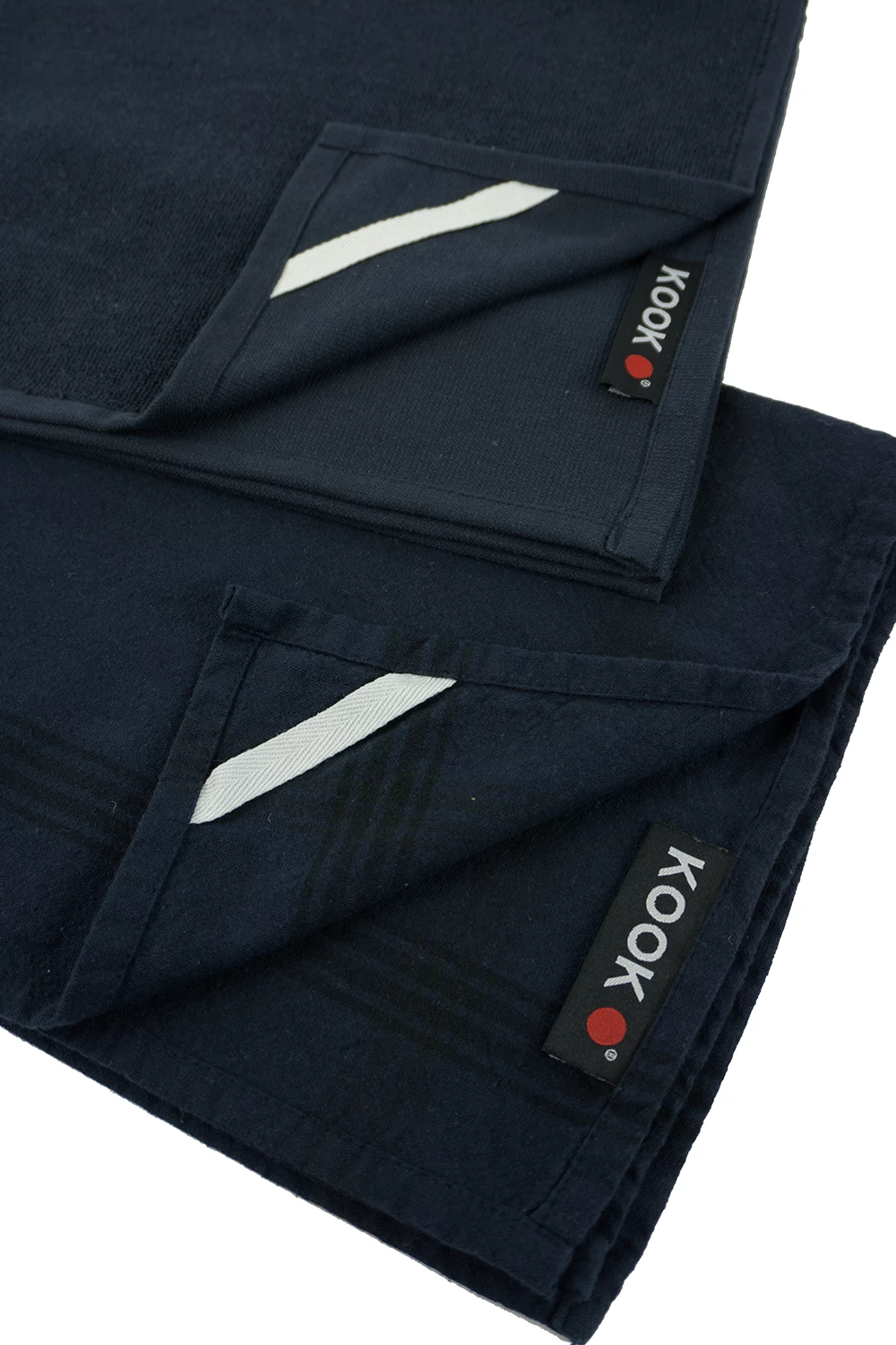 KOOK Keukenhanddoek Doubleface Navy 50 X 70 Cm - Afbeelding 2