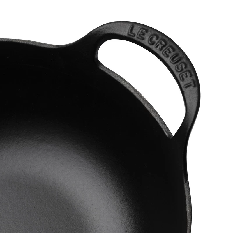 Le Creuset Wokpan / Balti Dish - Mat Zwart - ø 24 Cm / 2.7 Liter - Geëmailleerde Anti-aanbaklaag - Afbeelding 3