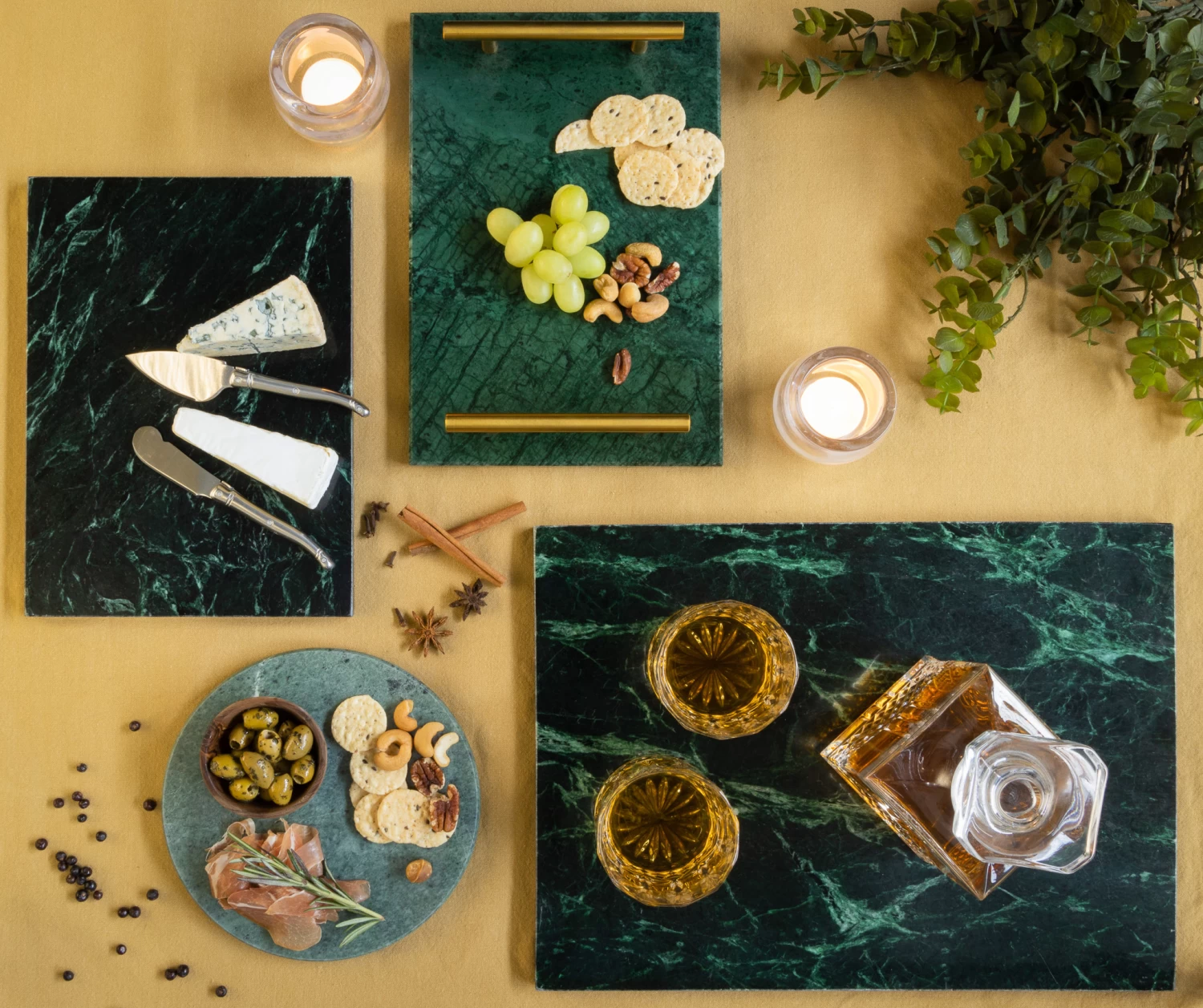 Jay Hill Snijplank / Serveerplank / Borrelplank Marmer - Groen - 29 X 21 Cm - Afbeelding 3