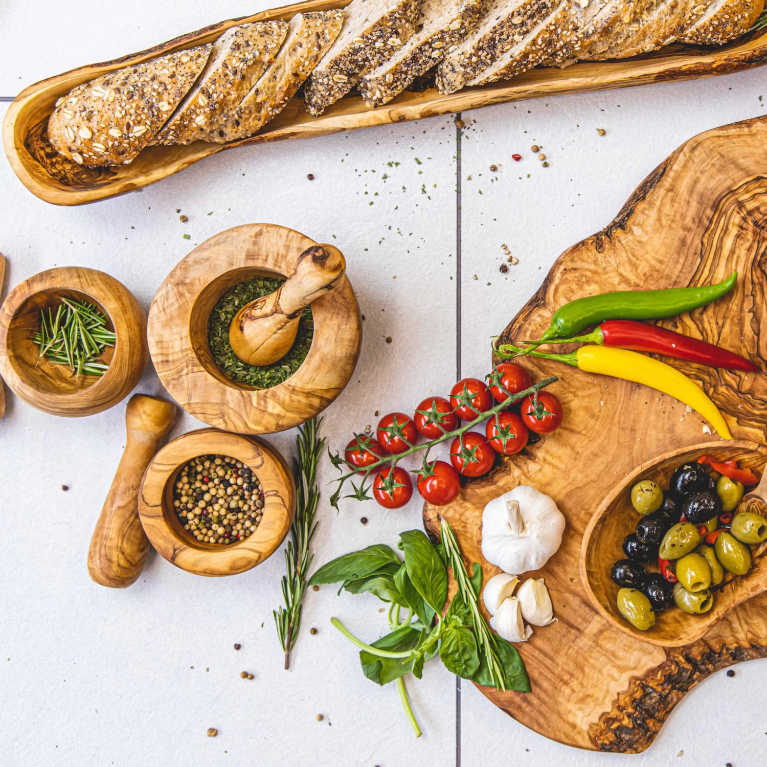 Jay Hill Stokbroodbak Tunea - Olijfhout - 50 Cm - Afbeelding 3