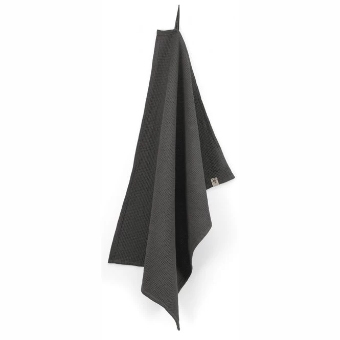 Walra Keukenhanddoek Cubes Uni Off Black 50 X 70 Cm
