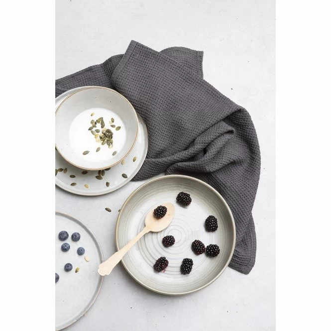 Walra Keukenhanddoek Cubes Uni Off Black 50 X 70 Cm - Afbeelding 4