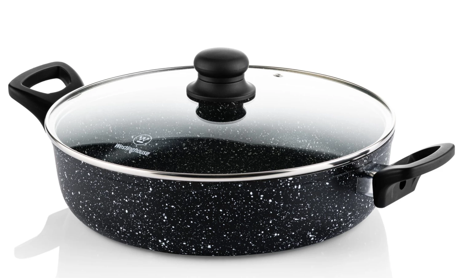 Westinghouse Hapjespan Black Marble - ø 28 Cm / 4.5 Liter - Standaard Anti-aanbaklaag