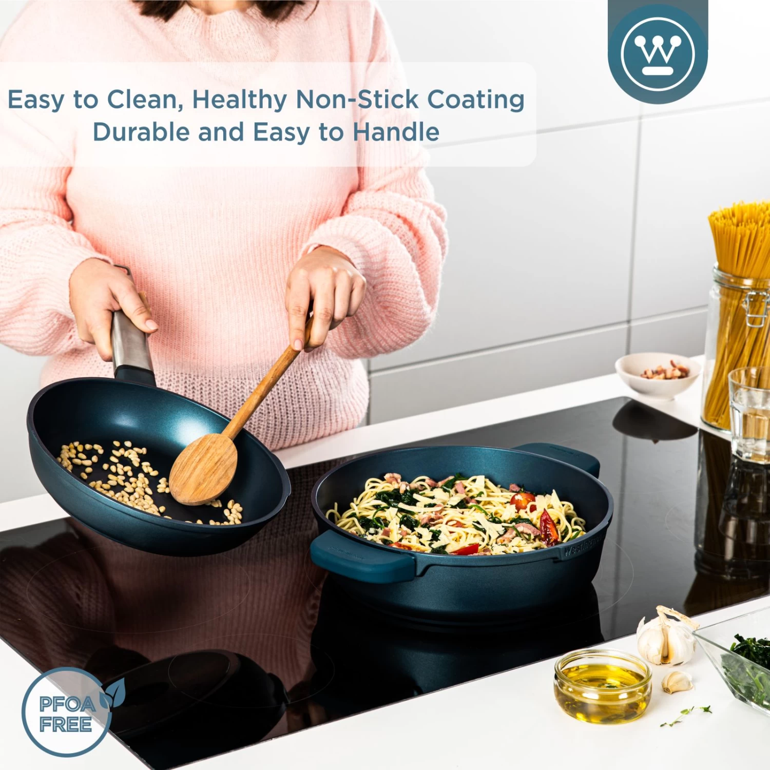 Westinghouse Hapjespan Performance - Bravery Blue - ø 28 Cm / 4.1 Liter - Standaard Anti-aanbaklaag - Afbeelding 3