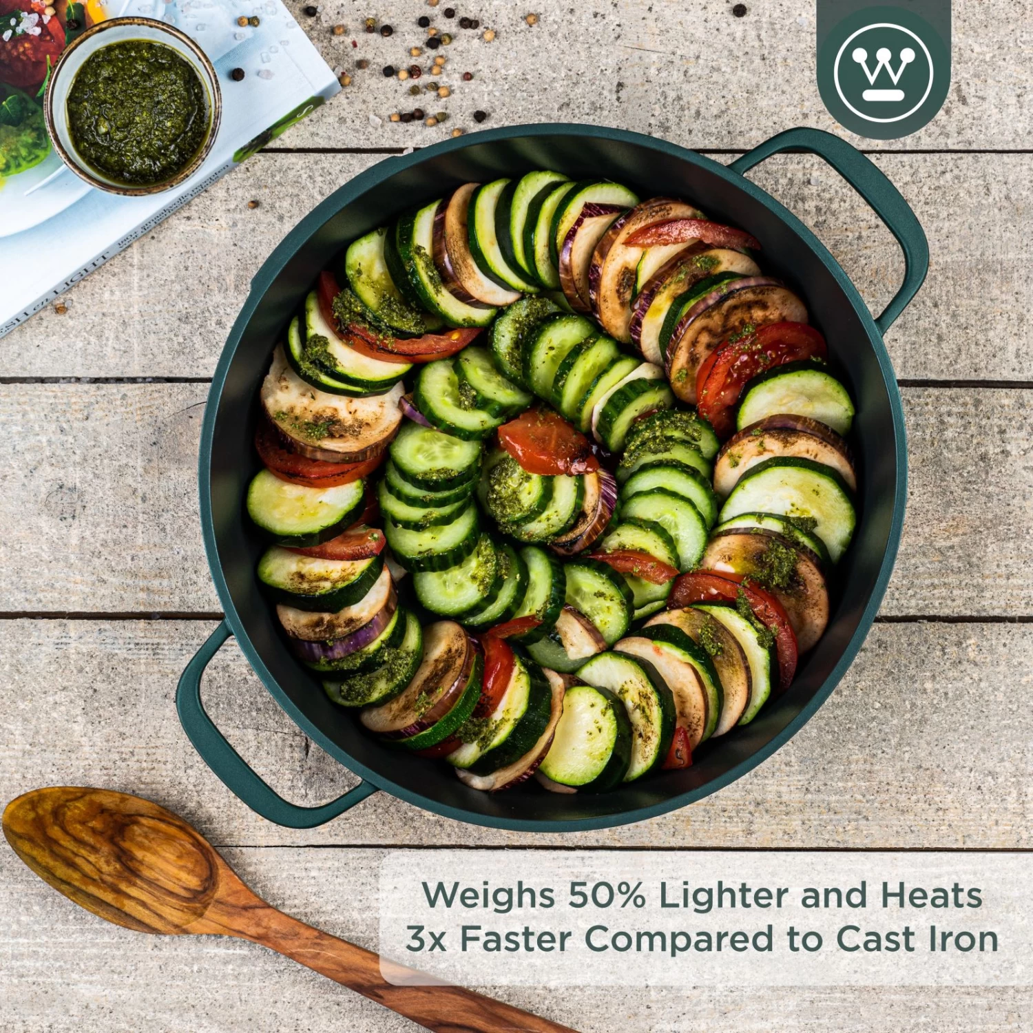 Westinghouse Hapjespan Performance - Gracious Green - ø 32 Cm / 5.8 Liter - Standaard Anti-aanbaklaag - Afbeelding 10