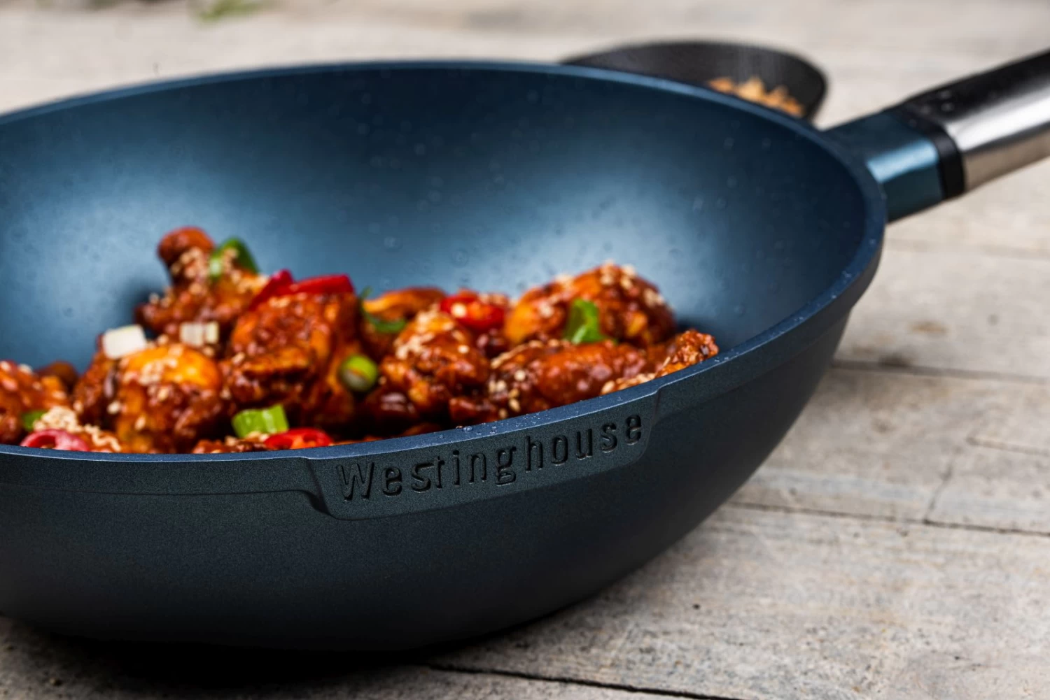 Westinghouse Wokpan Performance - Bravery Blue - ø 28 Cm - Standaard Anti-aanbaklaag - Afbeelding 4