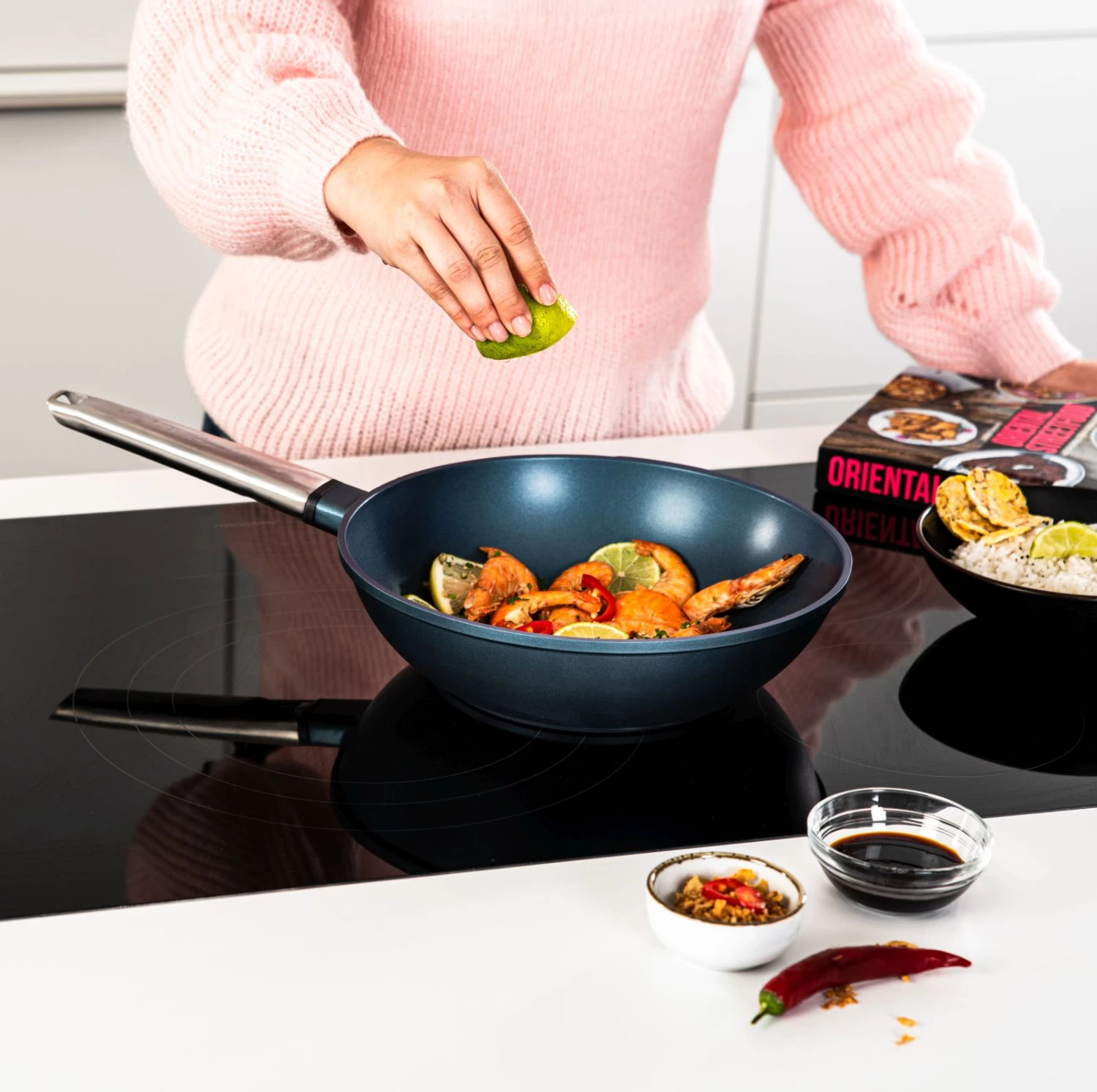 Westinghouse Wokpan Performance - Bravery Blue - ø 28 Cm - Standaard Anti-aanbaklaag - Afbeelding 6