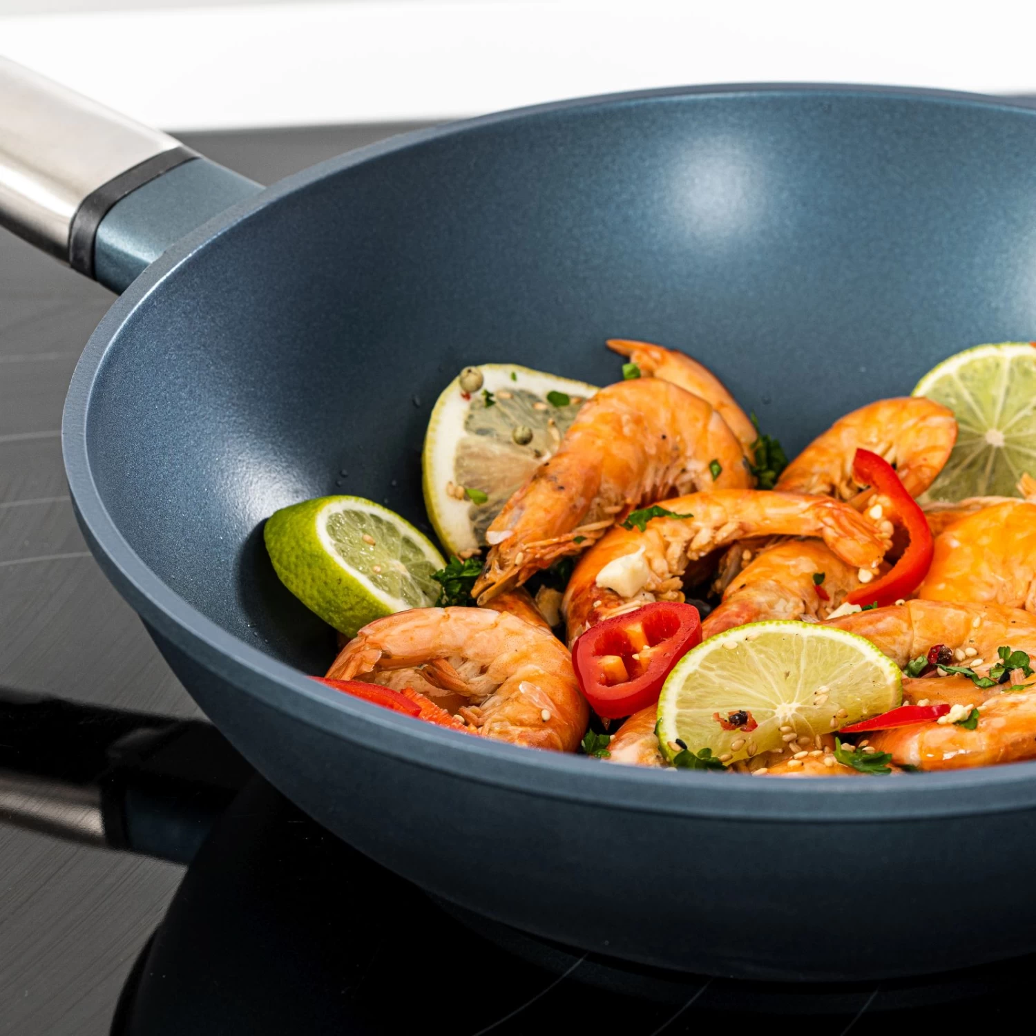 Westinghouse Wokpan Performance - Bravery Blue - ø 28 Cm - Standaard Anti-aanbaklaag - Afbeelding 5