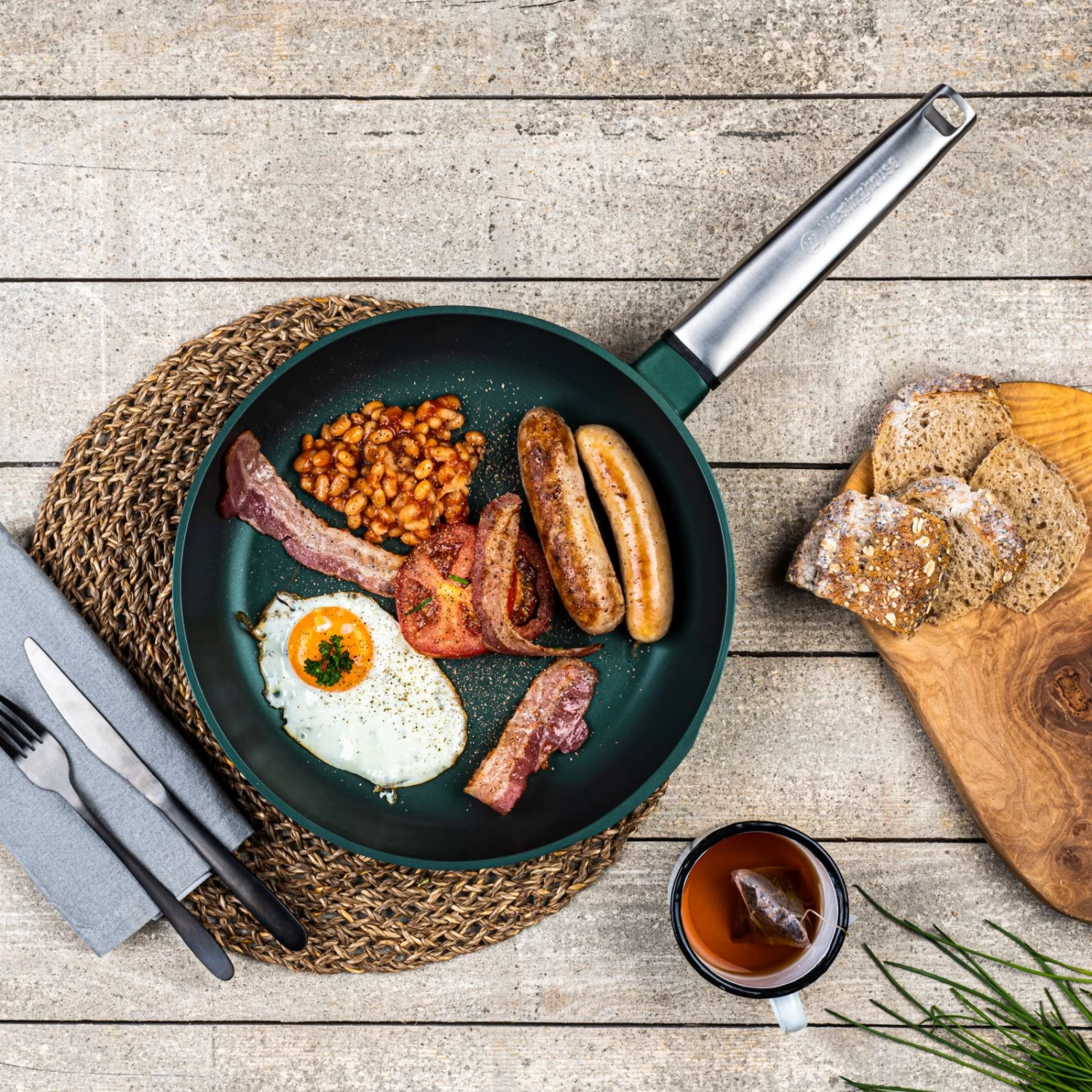 Westinghouse Koekenpan Performance - Gracious Green - ø 28 Cm - Standaard Anti-aanbaklaag - Afbeelding 8