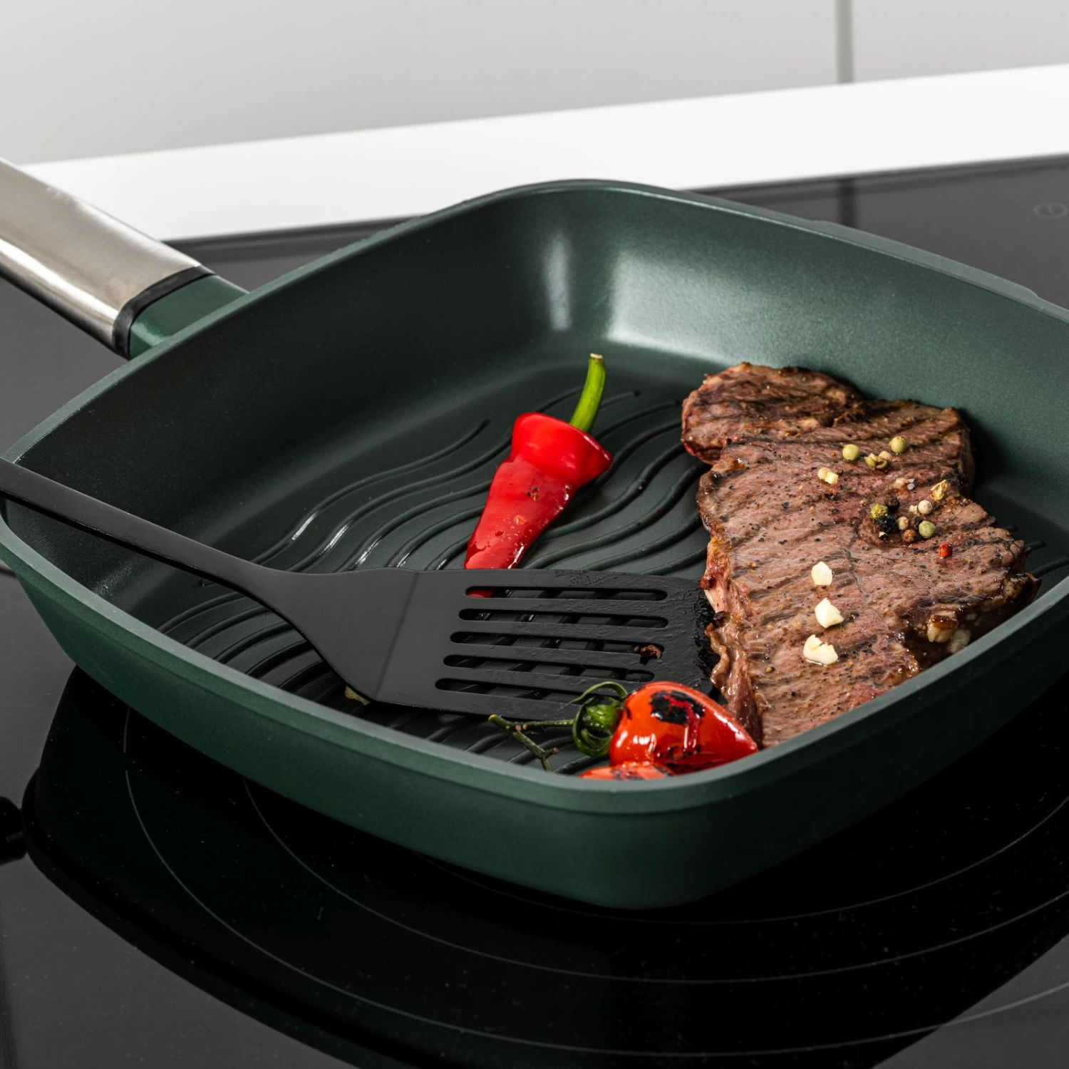 Westinghouse Grillpan Performance - Gracious Green - 28 X 28 Cm - Standaard Anti-aanbaklaag - Afbeelding 9