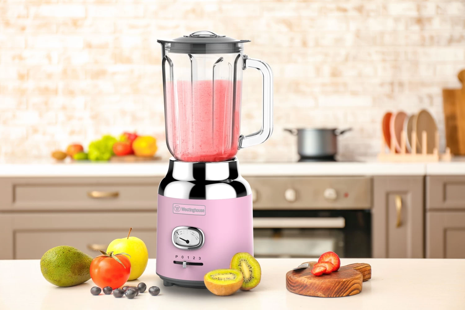 Westinghouse Blender Retro Collections - Roze - 1.5 Liter - WKBE221WH - Afbeelding 2