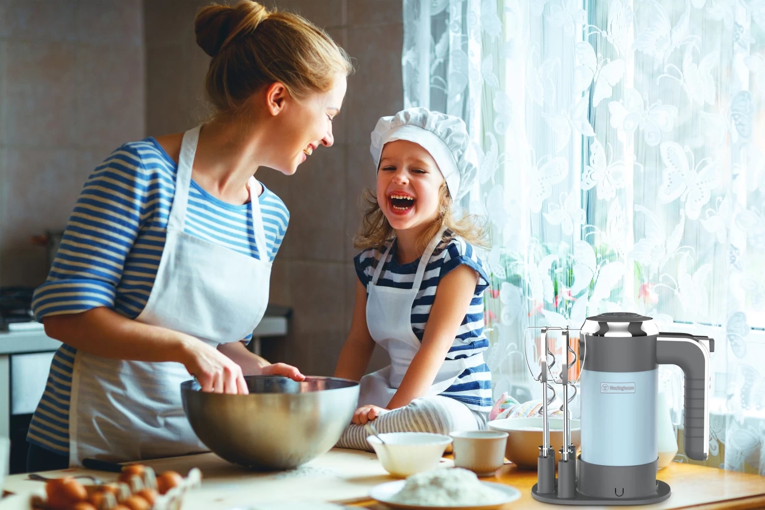 Westinghouse Handmixer Retro Collections - 6 Standen - Blauw - WKHM250BU - Afbeelding 2