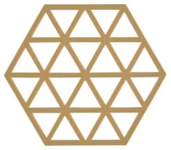 Zone Denmark Pannenonderzetter Triangles - Khaki - 16 X 14 Cm