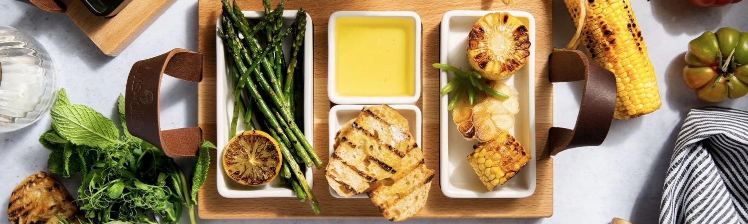 Bowls & Dishes Serveerplank / Tapasplank Streetfood 3-vaks Zwart - Medium - Afbeelding 2