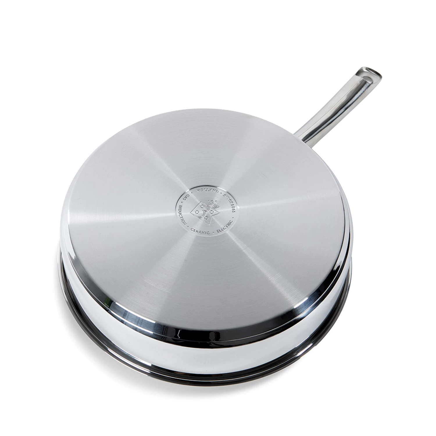 BK Hapjespan Met Deksel - Bright RVS - ø 28 Cm - Zonder Anti-aanbaklaag - Afbeelding 3