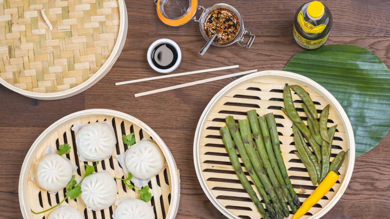 Sareva Stoommandje - Bamboe - 2-laags - ø 30 Cm - Afbeelding 2