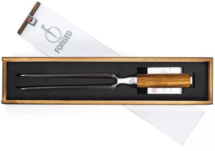 Forged Trancheervork / Vleesvork Olive - Afbeelding 2